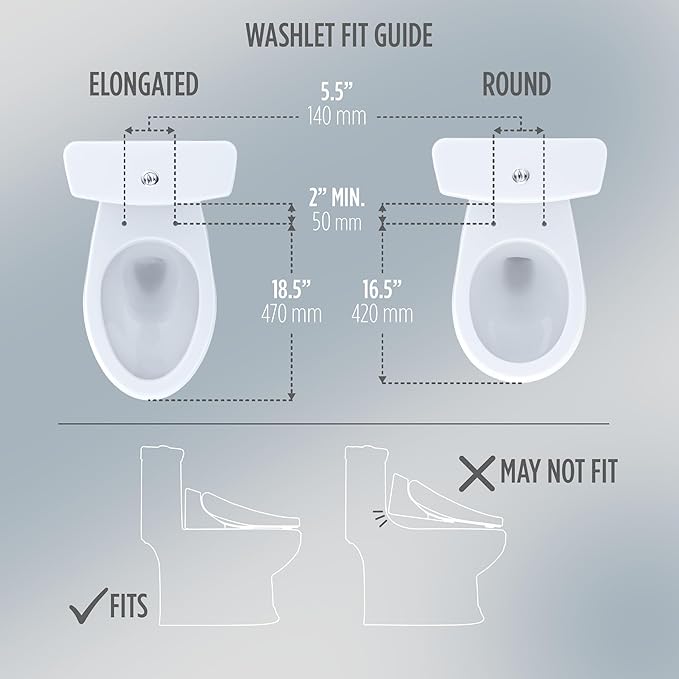 TOTO® WASHLET®+ S7 Electronic Bidet Toilet Seat with EWATER+® Bowl and Wand Cleaning and Classic Lid, Elongated, Cotton White - SW4724AT40#01