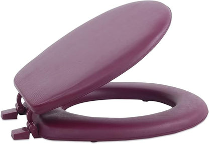 Soft Standard Vinyl Toilet Seat, Burgundy, 17 in | Toilet-Seat Construction: Contoured Seat Profile and Durable Finish Create a Polished Fixture Update.