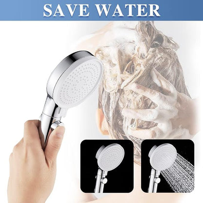 Shower Head with Handheld Shower Head with ON/Off Switch 3-Modes | High Pressure Shower Head with Hose, Chrome Finish, 60inches Hose