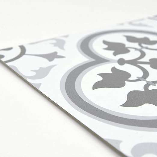 FloorPops FP2953 Remy Peel & Stick Floor Tiles, Grey