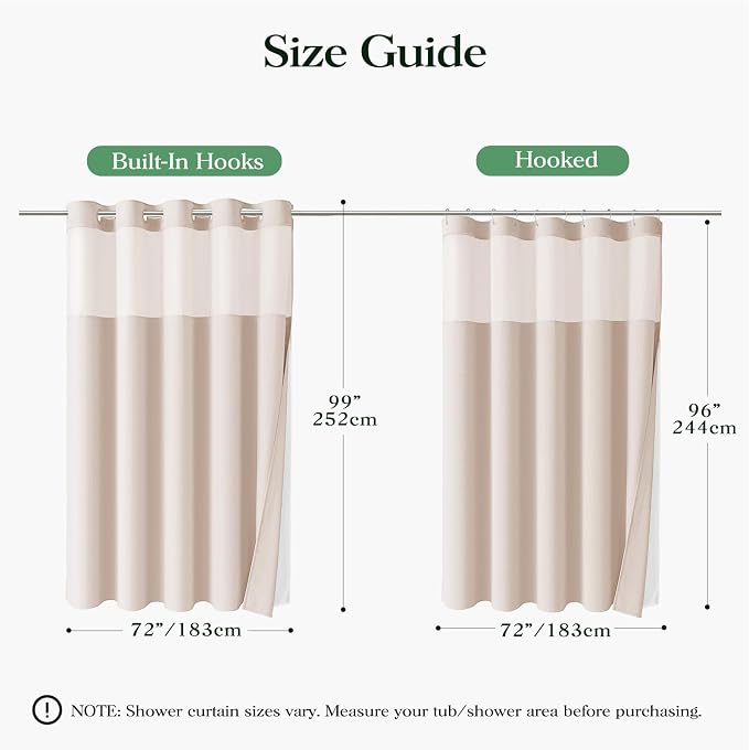 Blush Pink Hook Free Waffle Shower Curtain & Snap-in Liner,72x99 | Less Time to install, 3 in 1 Fabric Shower Curtain and Liner Set with Magnets, Extra Long, Shower Curtains for Bathroom