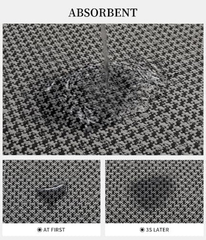 YIHOUSE Dark Grey Bathroom Rugs Sets 2 Pieces,Thin Bath Mat Quick Dry