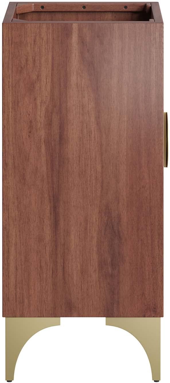 Modway Daylight Bathroom Vanity Cabinet-Sink Basin Not Included, 18 Inch, Walnut