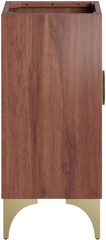 Modway Daylight Bathroom Vanity Cabinet-Sink Basin Not Included, 18 Inch, Walnut