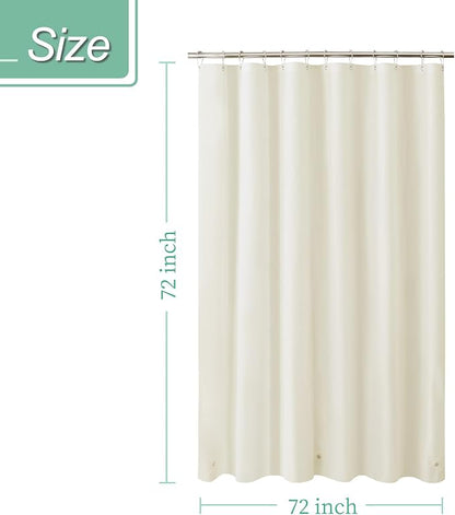 Mrs Awesome Beige Shower Curtain Liner with 3 Magnets, 72x72 | 12 Rustproof Grommets, Premium Plastic Shower Curtain for Bathroom Lightweight & Waterproof,72W x 72H