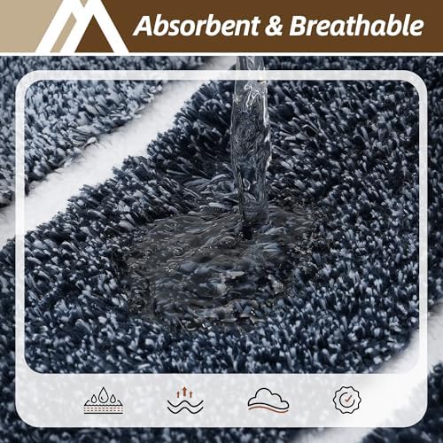 COSY HOMEER Toilet Rugs U-Shaped 24"x20", Ultra Soft Absorbent Bath Mat