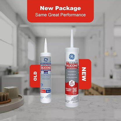GE Silicone 1 Tub & Tile, White, 10.1 fl oz Cartridge, Pack of 1