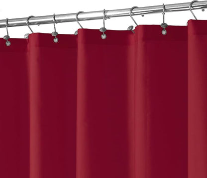N&Y HOME Fabric Shower Curtain or Liner with Magnets, Red | Hotel Quality, Washable, Water Repellent, Cloth Shower Curtain with Grommets for Bathroom, Standard Size