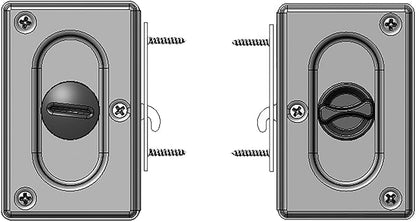 Prime-Line N 7368 Pocket Door Privacy Lock with Pull - Replace Old or Damaged Pocket Door Locks Quickly and Easily – Classic Bronze, 3-3/4” (Single Pack)