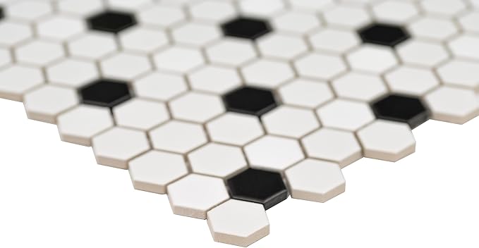 MSI Adelaide White Hexagon Matte Porcelain Floor and Wall Tile Tile for Kitchen Backsplash, Bathroom, Accent Wall Tile, and Shower Wall Tile, Sample