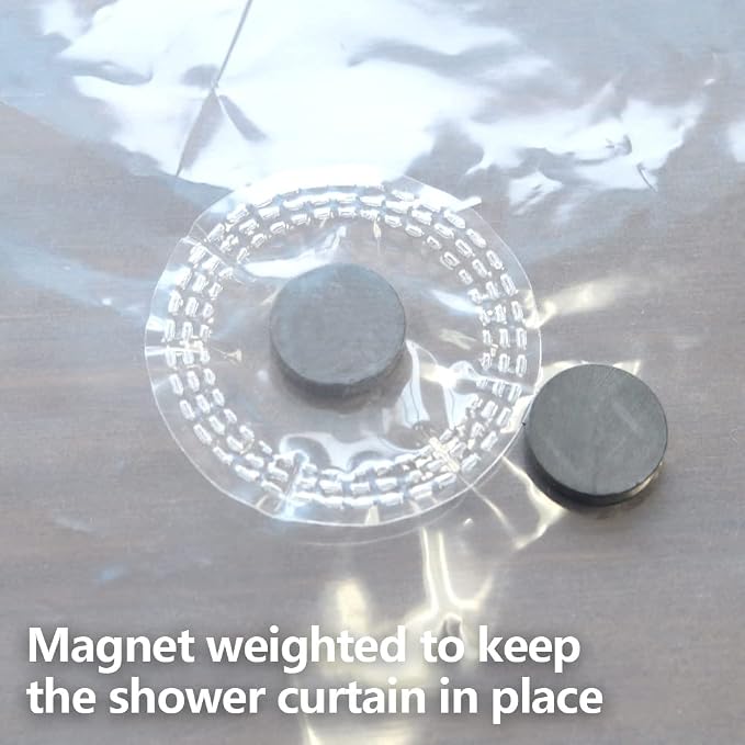 Clear Mini Shower Curtain Liner Short 36x60 for RV Tiny Walkin Tub | Transparent Stall Narrow Half Size Plastic Peva Vinyl Shower Curtain Sets for Bathroom Stand Up Single Camper