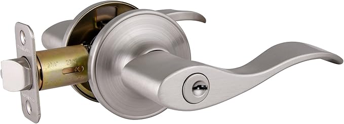 Design House 700500 Springdale Keyed Entry Door Lever Satin Nickel