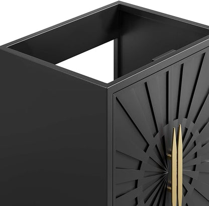 Modway Awaken Bathroom Vanity Cabinet, 24", Black