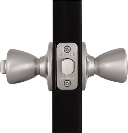 Design House 781906 Tulip Privacy Bed and Bath Door Knob Satin Nickel