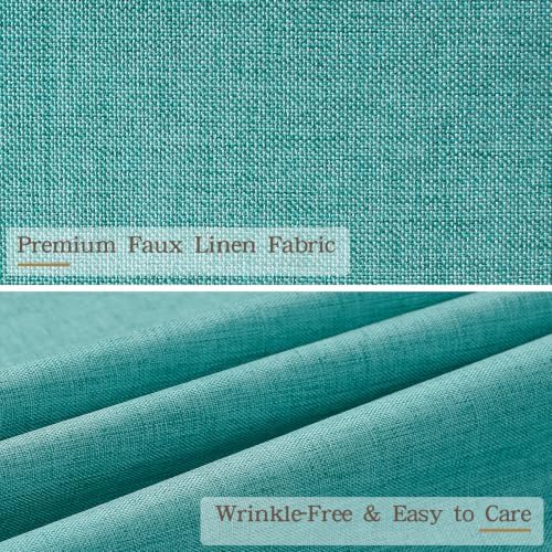 Furlinic Scalloped Shower Curtain 72x96 Extra Long Waterproof No Hook Teal