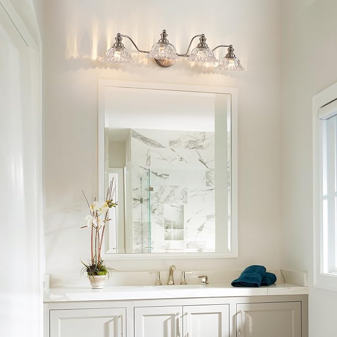 Brushed Nickel 4 Light Vanity Light
