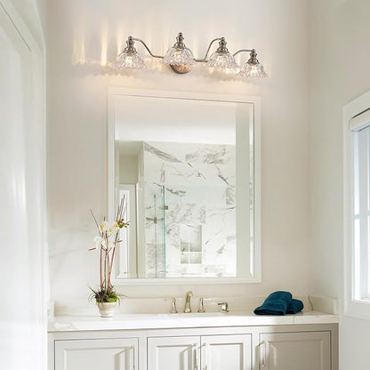 Brushed Nickel 4 Light Vanity Light