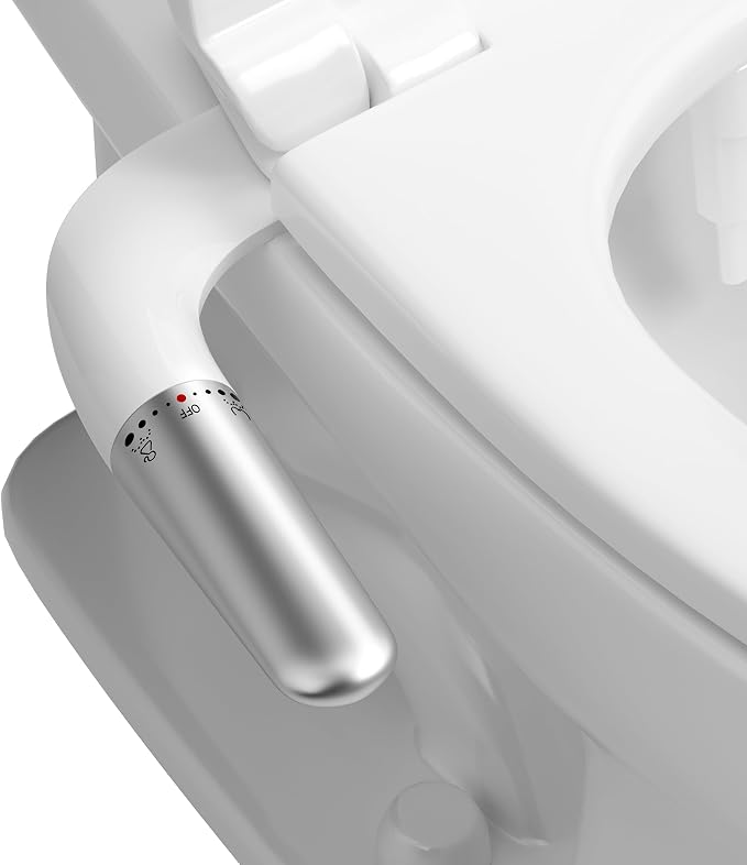 hansrapo Ultra-Slim Bidet Attachment for Toilet, Dual mode Fresh Water Bidet with Self-Cleaning Nozzle, One-Handle Pressure Control, Quick-Release Design, Non-Electric Bidet Seat Attachment