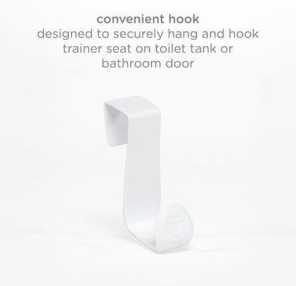 Ubbi Multi-Use Potty and Utility Hook, No Hardware Or Installation Needed, Durable and Sturdy to Hang Over Toilet Tank Or Door, Polypropylene, White