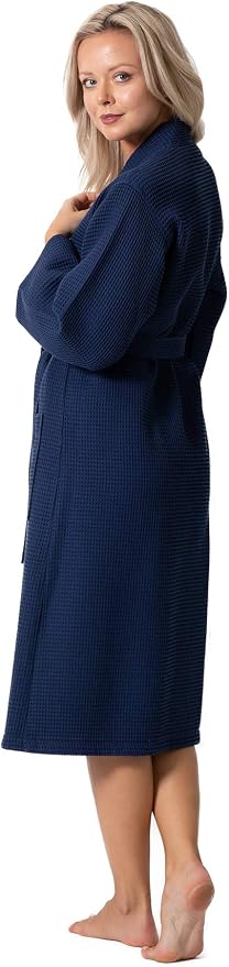 Waffle Knit Lightweight Kimono Spa & Bath Robes for Women - Quick Dry - Soft