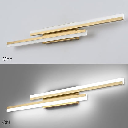 PRESDE 40 Inch LED Vanity Light Brushed Gold Bathroom Light Fixtures Over Mirror Modern Bath Lighting Bar 5CCT