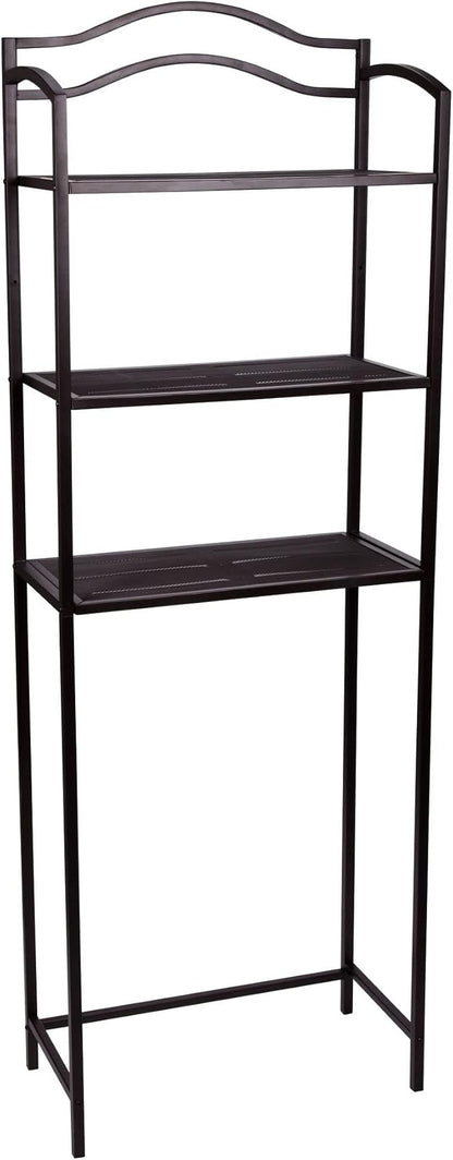 Household Essentials 3-Tier Over the Toilet Storage Shelf, Espresso Brown