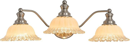 Brushed Nickel Bathroom Vanity Light White 3 Light