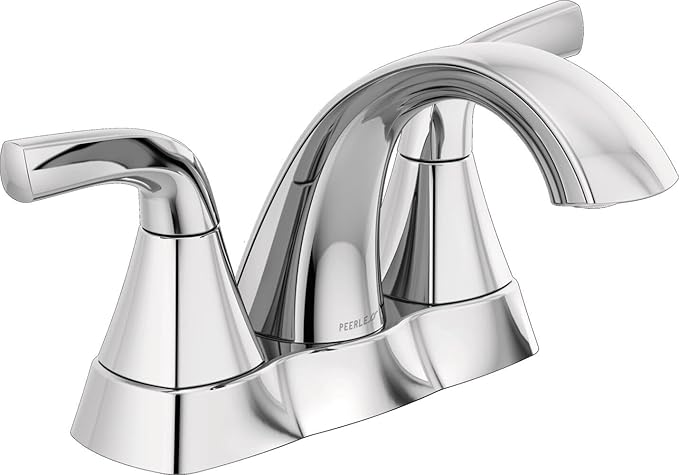 Peerless P2535LF Parkwood Two Handle Lavatory Faucet Centerset, Chrome