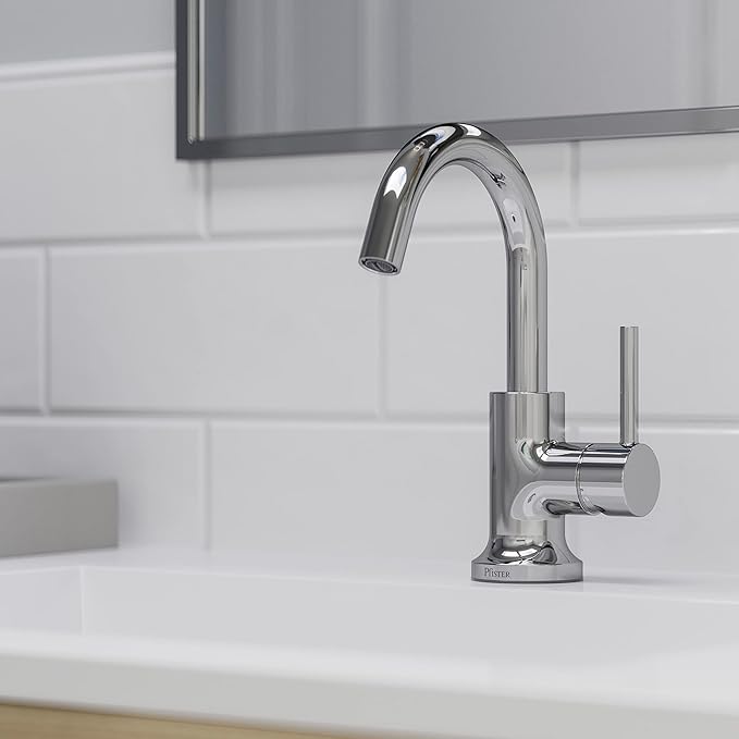 Pfister Zeelan Bathroom Sink Faucet, Single Control, 1-Handle, Single Hole, NSF Certified, Polished Chrome Finish, LF042ZLC