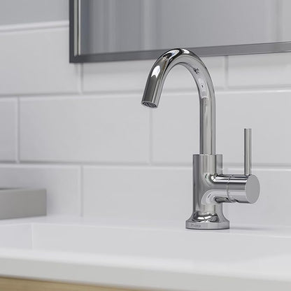 Pfister Zeelan Bathroom Sink Faucet, Single Control, 1-Handle, Single Hole, NSF Certified, Polished Chrome Finish, LF042ZLC