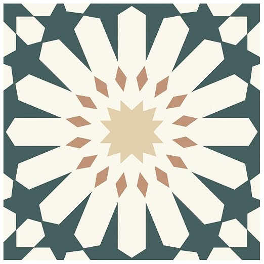 MORCART 40PCS 7.87" x 7.87" Peel and Stick Floor Tile, Green Floral Look | Self-Adhesive DIY Vinyl Flooring, Removable and Waterproof Tile Sticker for Bathroom, Kitchen, Wall, Bedroom, Stairs