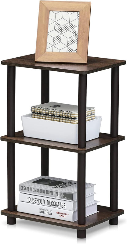 FURINNO Turn-N-Tube 2 Space Shelf, Walnut/Brown