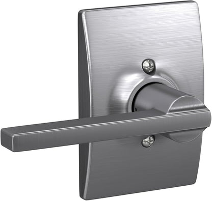SCHLAGE Latitude Lever with Century Trim Non-Turning Lock, Satin Chrome (F170 LAT 626 CEN)