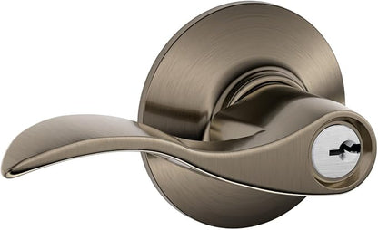 SCHLAGE F51A ACC 620 Accent Keyed Lever, Antique Pewter