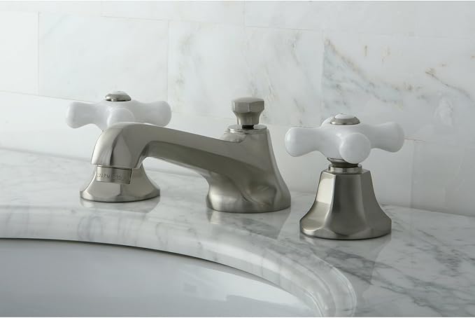 Kingston Brass KS4468PX 8 in. Widespread Bathroom Faucet, Brushed Nickel