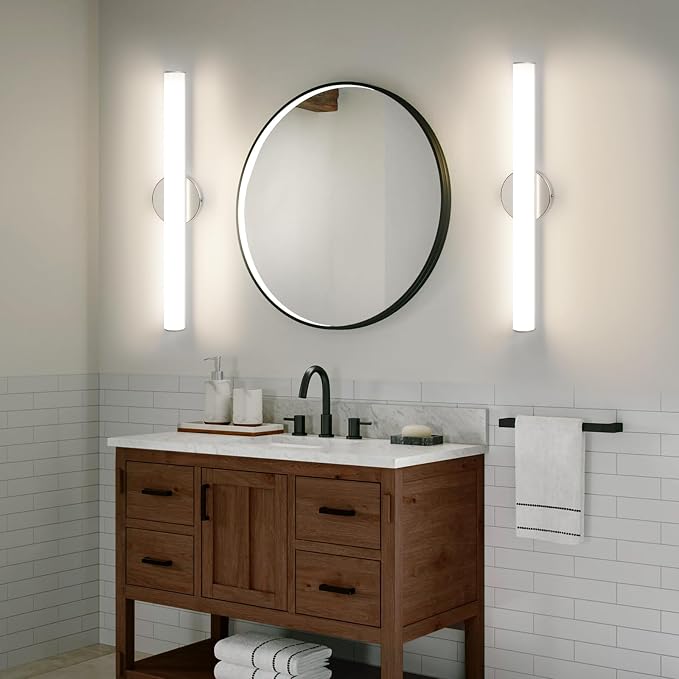 31.5 Inch LED Bathroom Vanity Light, Brightness Adjustment Vanity Light Bar 30W 3000LM, Natural White 4000K Wall Lights Fixture Over Mirror, Modern Vanity Lighting for Bathroom/Dressing Room