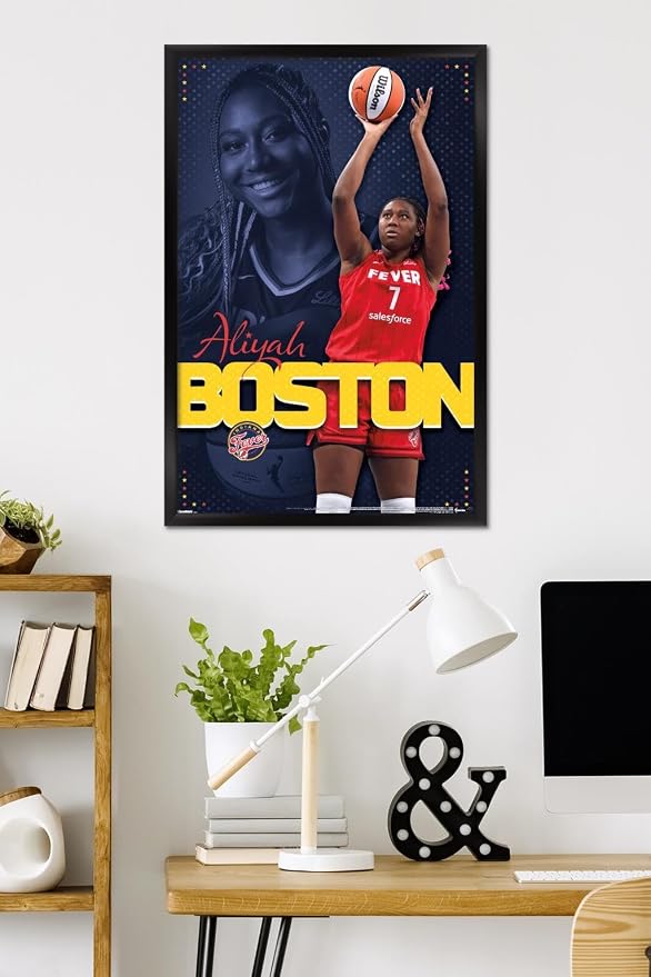 Trends International WNBA Indiana Fever - Aliyah Boston 25 Wall Poster, 34L x 22.4W, Black Framed Version