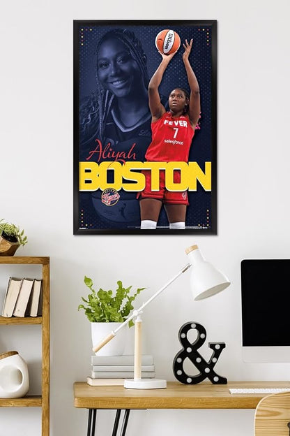 Trends International WNBA Indiana Fever - Aliyah Boston 25 Wall Poster, 34L x 22.4W, Black Framed Version