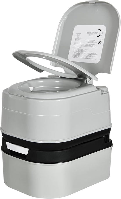 YITAMOTOR 6.34 Gal Portable Toilet Camping Porta Potty w/Paper Collection | Indoor Outdoor RV Toilet with Handle Pump, Leak-Proof OutdoorToilet for RV Travel, Boat, Trips, Grey