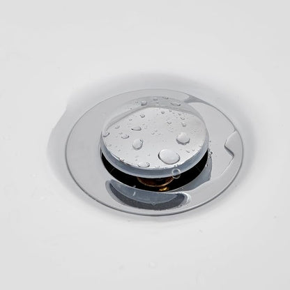 Ultimate Unicorn Bathroom Sink Stopper, Without Overflow Hole, Chrome | Pop Up Drain, Made of Metal, Small Cap, with Detachable Basket Stopper, Drain Fast, for Bathroom Vessel Vanity Sink Art Basin