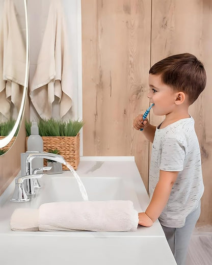 Fapully Chrome Bathroom Faucet 3 Hole, Waterfall 8 Inch Widespread Bathroom Sink Faucet with Pop-up Drain, Two-Handle Faucets for Bathroom Sink