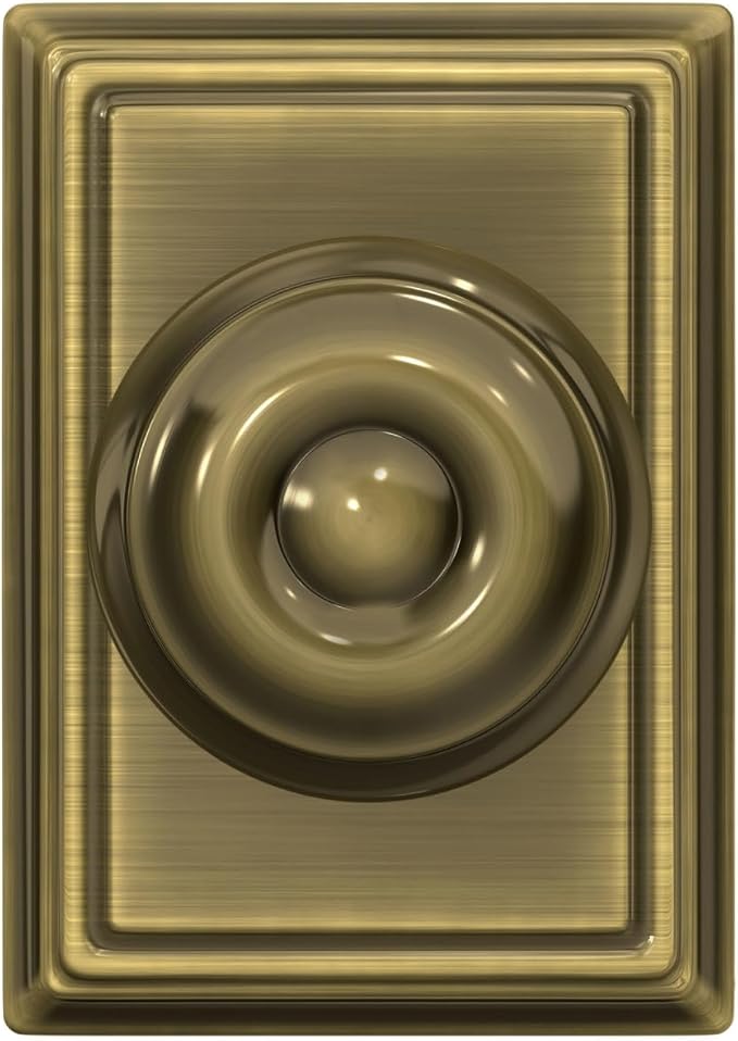 SCHLAGE F10GEO609ADD Addison Collection Georgian Passage Knob, Antique Brass