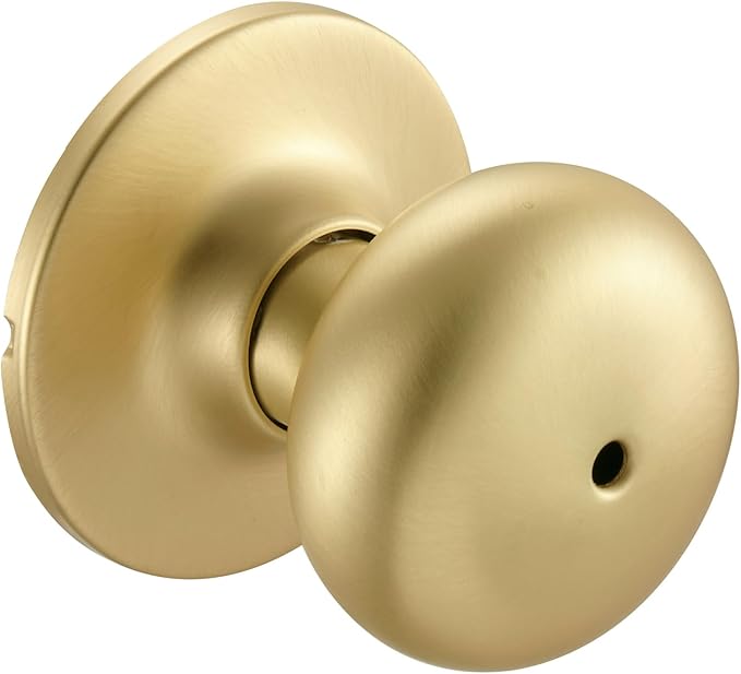 Design House 726968 Cambridge Privacy Bed and Bath Door Knob Satin Gold