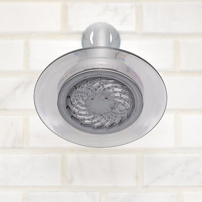 Speakman S-4002-E15 Reaction Fixed Low-Flow Shower Head for Stylish Bathroom Dcor, 1.5 GPM, Grey/Chrome