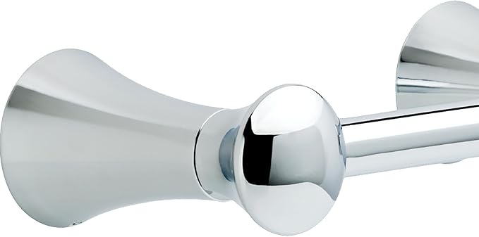 Delta Lahara (1-Pack) Toilet Paper Holder Polished Chrome Tissue Roll Holder for Bathroom Organization and Storage Pivoting Toilet Tissue Holder Wall Bathroom Accessories 73850