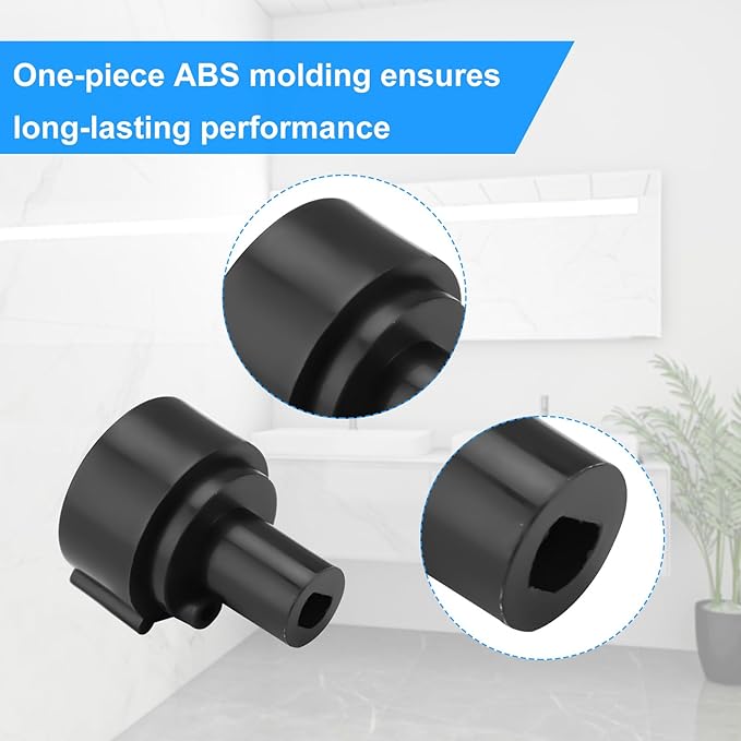 BOXOB 2pcs Replacement Knob for Brondell, Sturdy ABS Plastic Non Electric Bidet Knob Fitting, Black, 1.31 inches (L) x 0.47 inches (W)