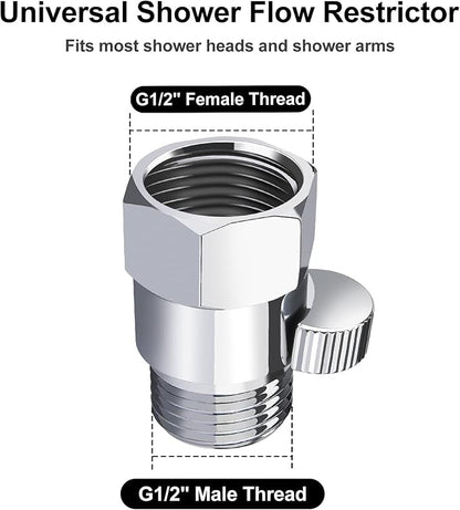 MAYYAYA Brass Shower Shut Off Valve, Flow Control, Handheld/Bidet, Nickel | Shut Off Valve, Flow Control, G1/2 NPT, Brass Body, Handle Lever, for Handheld Shower&Bidet Sprayer, Leak-Free, Nickel