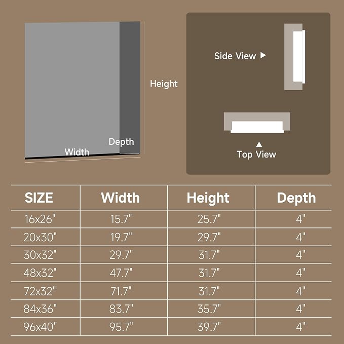 LED Lighted Medicine Cabinet with Mirror, 30x32 Inches, Recessed or Wall Mounted, Anti-Fog, 3 Color Temperature, Adjustable Brightness, Bathroom Storage Cabinet
