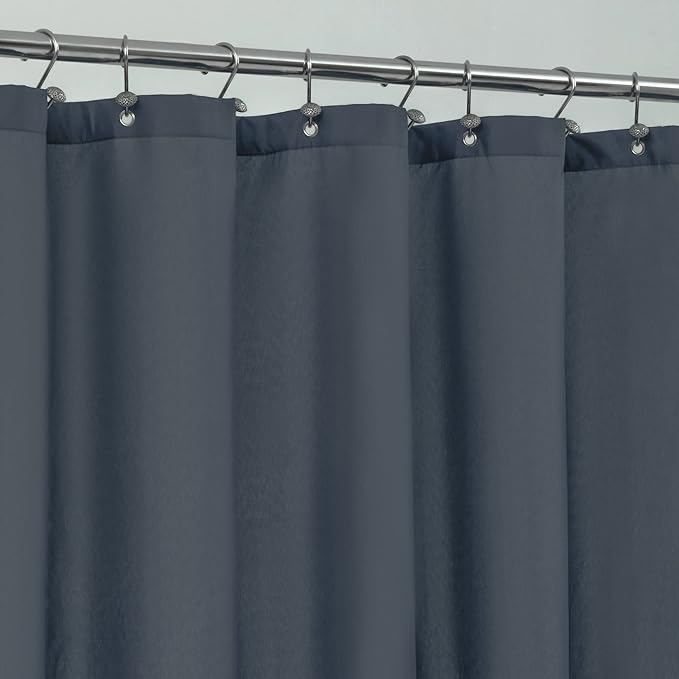 ALYVIA SPRING Stall Waterproof Shower Curtain or Liner Stone Blue, 36x72 | 2 Magnets, Soft Cloth & Hotel Quality, Machine Washable, Light-Weight, Stall Size