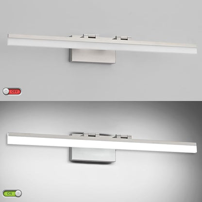 SOLFART 31.5 Inch Dimmable Bathroom Vanity Lights Over Mirror 5 Color Temperature Vanity Lighting Fixtures for Bath Brushed Nickel Bathroom Light fixtures Bar 5CCT